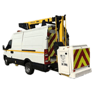 12.5 metre cherry picker mounted on 3.5 tonne vehicle for hire in Sunderland
